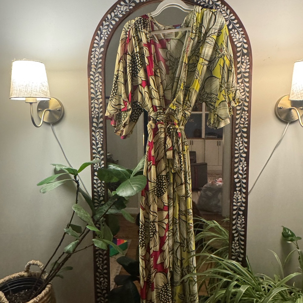 Farm Rio Dress in Yellow and Red